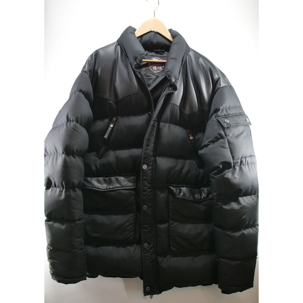 LEONINE Men's Puffer Jacket/Winter Bomber Jacket Black SEE‎ DESCRIPTION FOR SIZE